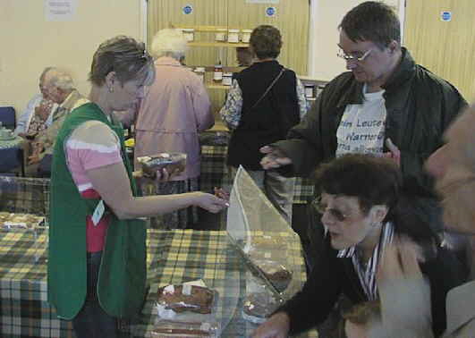 Oxted Country Market shoppers.